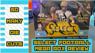 2020 PANINI SELECT FOOTBALL NFL MEGA BOX REVIEW! SO MUCH VALUE! TONS OF DIE CUTS! 🔥🔥🔥