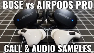 2020 NEW Bose QuietComfort Earbuds vs Apple AirPods Pro Call Quality and Audio Samples