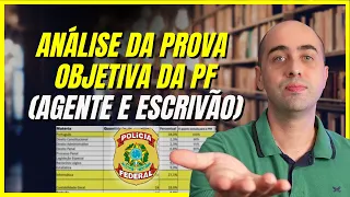 Análise percentual de cada matéria na PF (agente e escrivão)