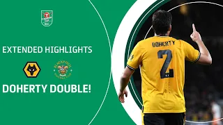 DOHERTY DOUBLE! | Wolves v Blackpool Carabao Cup extended highlights