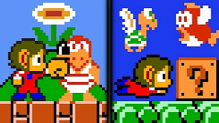 What if Alex Kidd was in Super Mario Bros. 1 (NES). ᴴᴰ