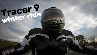 Yamaha Tracer 9 * winter ride * raw sound (Feb 2022)