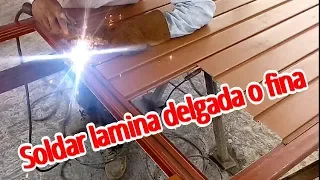 Como soldar lamina muy delgada o fina en puerta de herreria