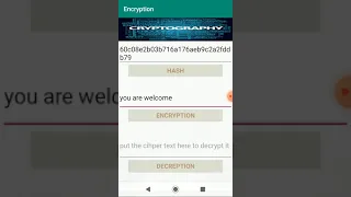 Cryptography android application