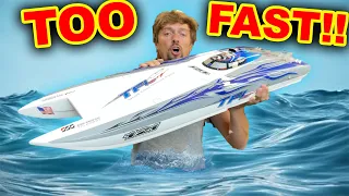 Giant RC Boat is supposed to go 120mph but...