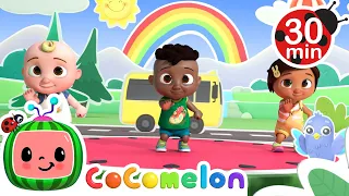 The Wheels on the Bus 🚌 Sing Along with Nina | CoComelon Nursery Rhymes & Kids Songs