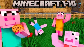 Peppa Pig Plays Minecraft 1-10 Compilation