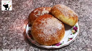 Turkish style for breadنون نرم و پفکی نان همبرگر درست کردن اینقدر راحت😊😅