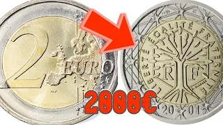 2 Euro coin France 2001 Liberte Egalite Fraternite WORTH 2000 EURO!!