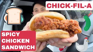 EATING SPICY CHICKEN SANDWICH AT CHICK-FIL-A! - MUKBANG