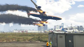 Trump's Boeing 747 Emergency Landing Due To Engine Exploded in Flight| GTA 5