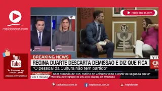 Regina Duarte interrompe entrevista ao vivo após se irritar com a exibição de vídeo de Maitê Proença