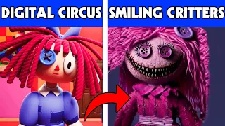 AMAZING DIGITAL CIRCUS turns into CREEPY SMILING CRITTERS! (OMG CREEPY)