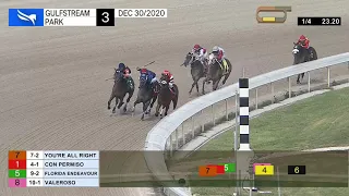 Gulfstream Park Carrera 3 - 30 de Diciembre 2020