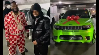 Pooh Shiesty Speechless After Gucci Mane Blesses Him With A Slime Trackhawk With Custom 1017 Rims