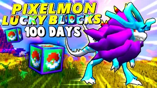 We Spent 100 Days Opening Lucky Blocks as Pixelmon Rivals