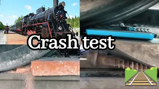 Crash test | Краш тест различных предметов под колесами поезда