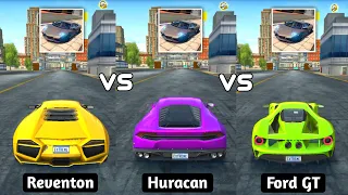 Extreme Car Driving Simulator 2021 - Lamborghini Reventon vs Lamborghini Huracan vs Ford GT