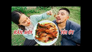 Asmr Mukbang Fast Food Cuisine | Fried Snakes Garlic And Chili - Survival Cooking