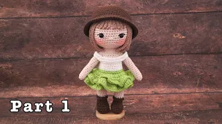 BROOKE | PART 1 | ARMS, SHOES AND LEGS, BODY | MAKING AMIGURUMI CROCHET DOLL TUTORIAL