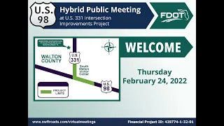 US 98 Intersection Improvements at US 331 Hybrid Public Information Meeting