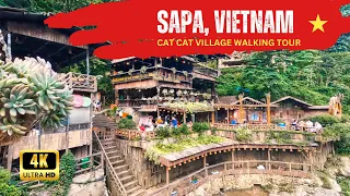 SAPA, VIETNAM 🇻🇳 | CAT CAT VILLAGE WALKING TOUR  |  [4k] Binaural Audio🎧