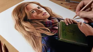 Drawing Hermione Granger with "The Tales of Beedle the Bard"