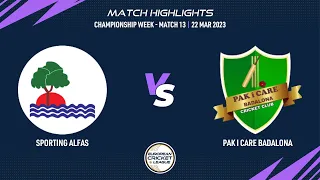 Championship Week, Match 13 - SAF vs PIC | Highlights | European Cricket League 2023 | ECL23.097