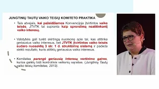 O. Intės kalba konferencijoje „Geriausi vaiko interesai: samprata, istorija ir perspektyvos”