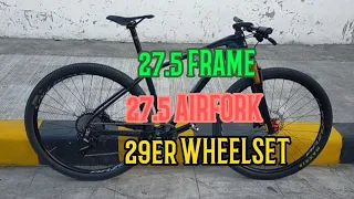 27.5 Airfork/29er Wheelset in 27.5 Frame #mtb #brollvideo #montage