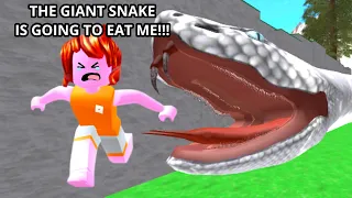 Roblox escape a giant snake obby…