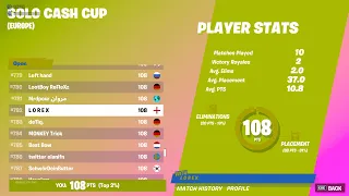 How i nearly PLACED Top 50 In THE EU Solo Cash Cup 🏆