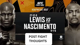 UFC ST LOUIS: LEWIS VS NASCIMENTO | POST FIGHT THOUGHTS