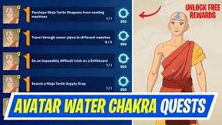 Fortnite Complete Avatar Elements Quests - How to Complete Water Chakra Quests open the Water Chakra