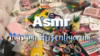 Asmr+masamı düzenliyorum #part1🤩 || i am arranging my table✨