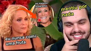 CELEBRIDADES Q FORAM PEGAS MENTINDO AO VIVO - Maicon react