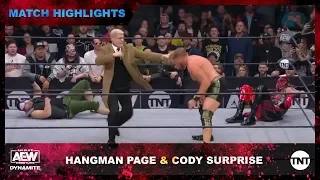 Hangman Page & Cody surprise the crowd by jumping into the AEW ring all-out fight