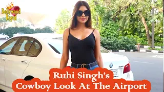 Ruhi Singh’s Cowboy Look At The Airport