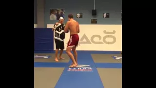 Luke Rockhold training for fight against Chris Weidman