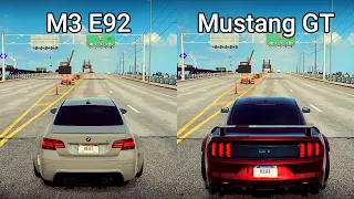 NFS Heat: BMW M3 E92 vs Ford Mustang GT - Drag Race