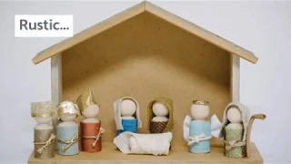 How to Make a Wooden Peg People Nativity Scene