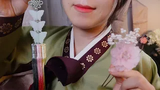 (Sub✔) ASMR 한복가게  Whispering Korean Traditional Clothing Shop ✨(Measuring, Dreassing & Hair Styling)