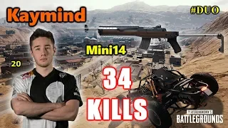 Kaymind & hwinn - 34 KILLS - Mini14 - DUO - PUBG