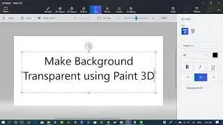 How to Make Background Transparent in Paint 3D on Windows 10