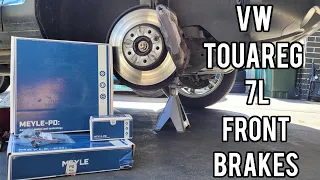 VW TOUAREG 7L FRONT BRAKE DIY...TAKE 2