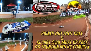 RC Dirt Oval Race & Rain Out: Foot Race at the Fountain Inn RC Complex (RC Dirt Oval Racing)
