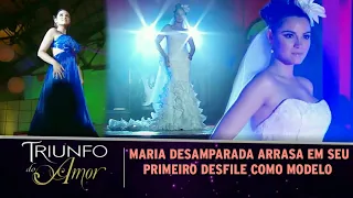 Triunfo do Amor - Maria Desamparada arrasa em seu primeiro desfile como modelo