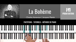 La Boheme - Charles Aznavour (Sheet Music - Piano Solo - Piano Cover - Tutorial)