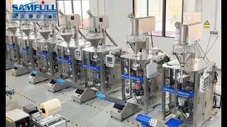 Máquina envasadora vertical de forma, llenado y sellado para crema de leche en polvo