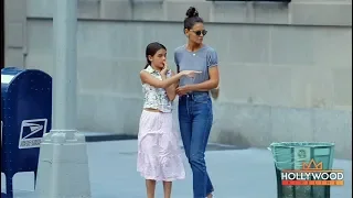 Katie Holmes and Suri are Startled by a Rat in NYC!